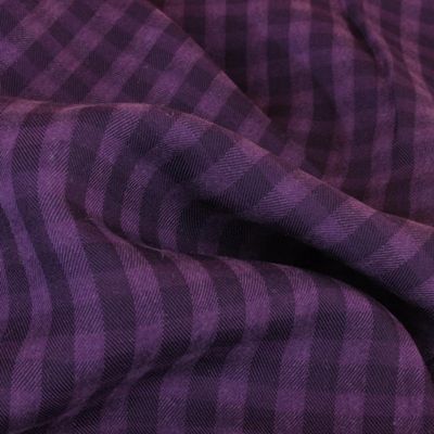Medium twill TENCEL™ · Petits carreaux · Purple Night