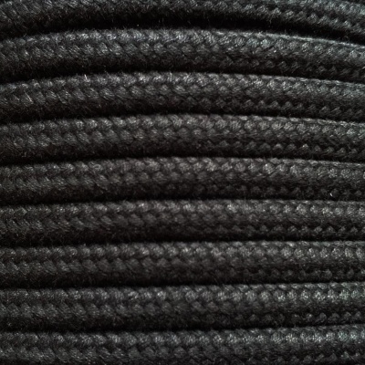 Cordon · 7 mm · 100% coton biologique · Noir