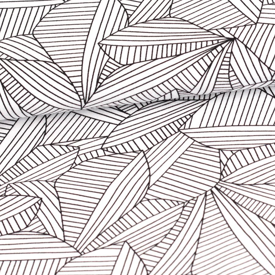 Jersey biologique · Leaves · Noir et blanc · Une collection Paapii Design