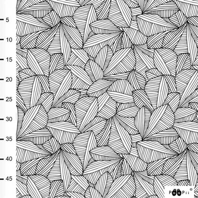 Jersey biologique · Leaves · Noir et blanc · Une collection Paapii Design