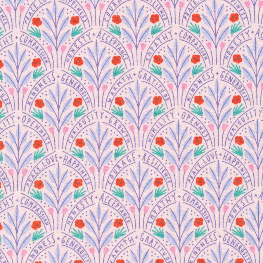 Popeline biologique · Flower Guides · Universal Love Collection · Cloud9 Fabrics