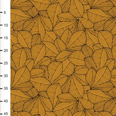 Jersey biologique · Leaves · Moutarde · collection Paapii Design