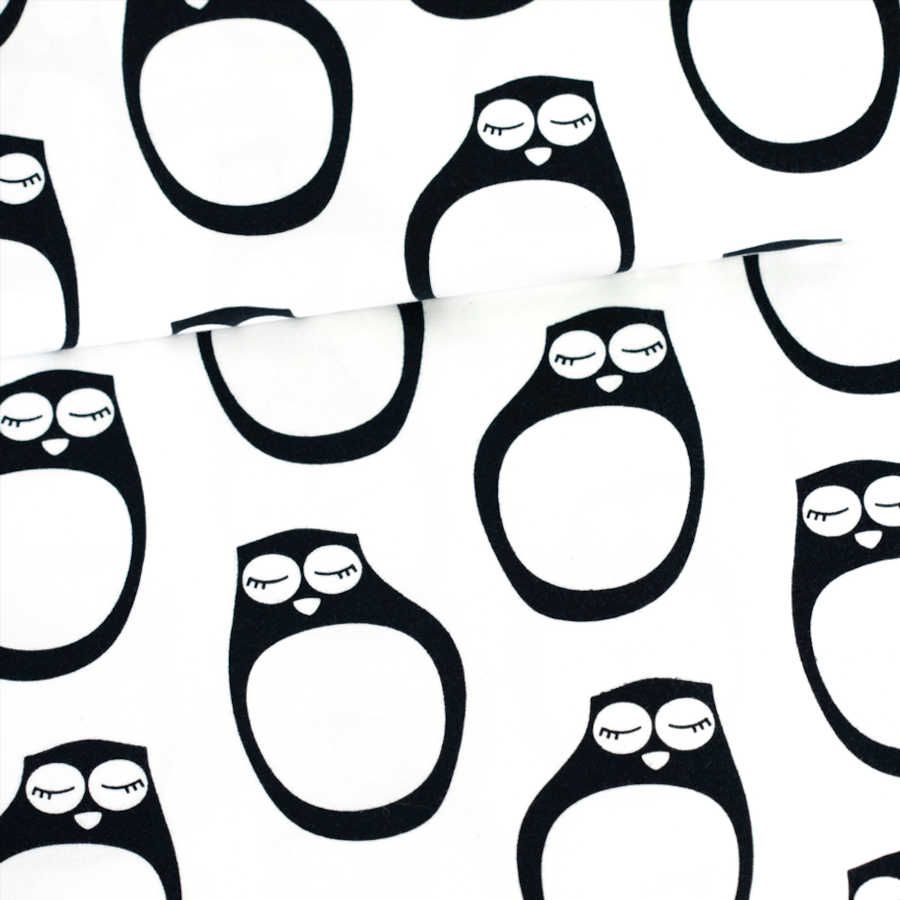Jersey biologique · Sleepy Owls · Noir et Blanc · Une collection Paapii Design