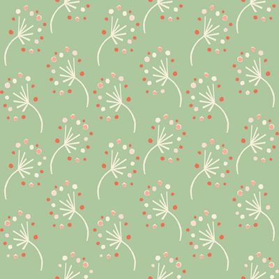 Popeline biologique · Dandelion Vert · Amour Vert Collection