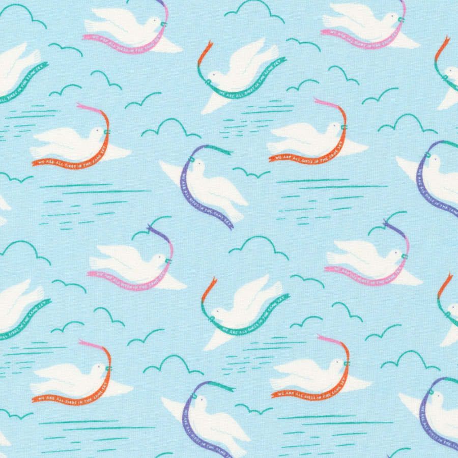 Coupon 30 x 110 cm · Popeline biologique · Same Sky · Universal Love Collection · Cloud9 Fabrics