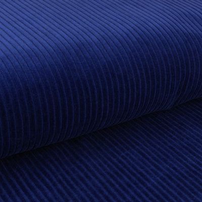 Coupon 75 x 165 cm · Jersey velours côtelé biologique · Uni · Bleu marine