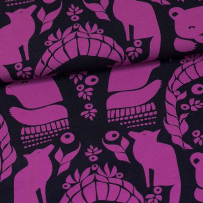 Dernier coupon 70 x 150 cm · French Terry · Gates of Pohjola · Violet · Une collection Paapii Design