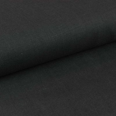 Coupon 75 x 150 cm · Toile 100% lin · Noir · Fibre origine France