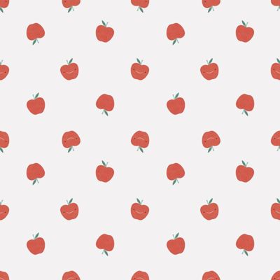 Popeline · Little Apples · 100% coton biologique