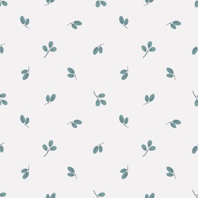 Popeline · Little Leaves · 100% coton biologique